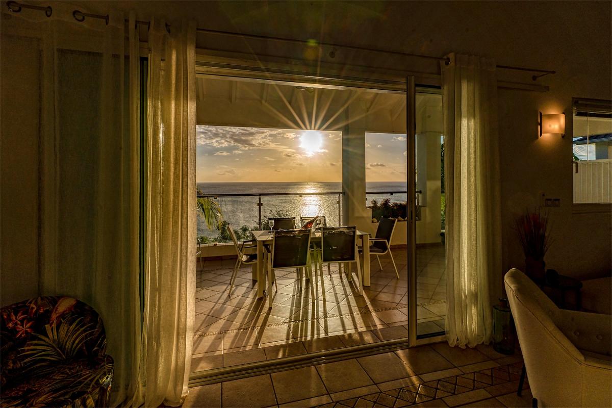 Villa Rental St Martin - Balcony sunset